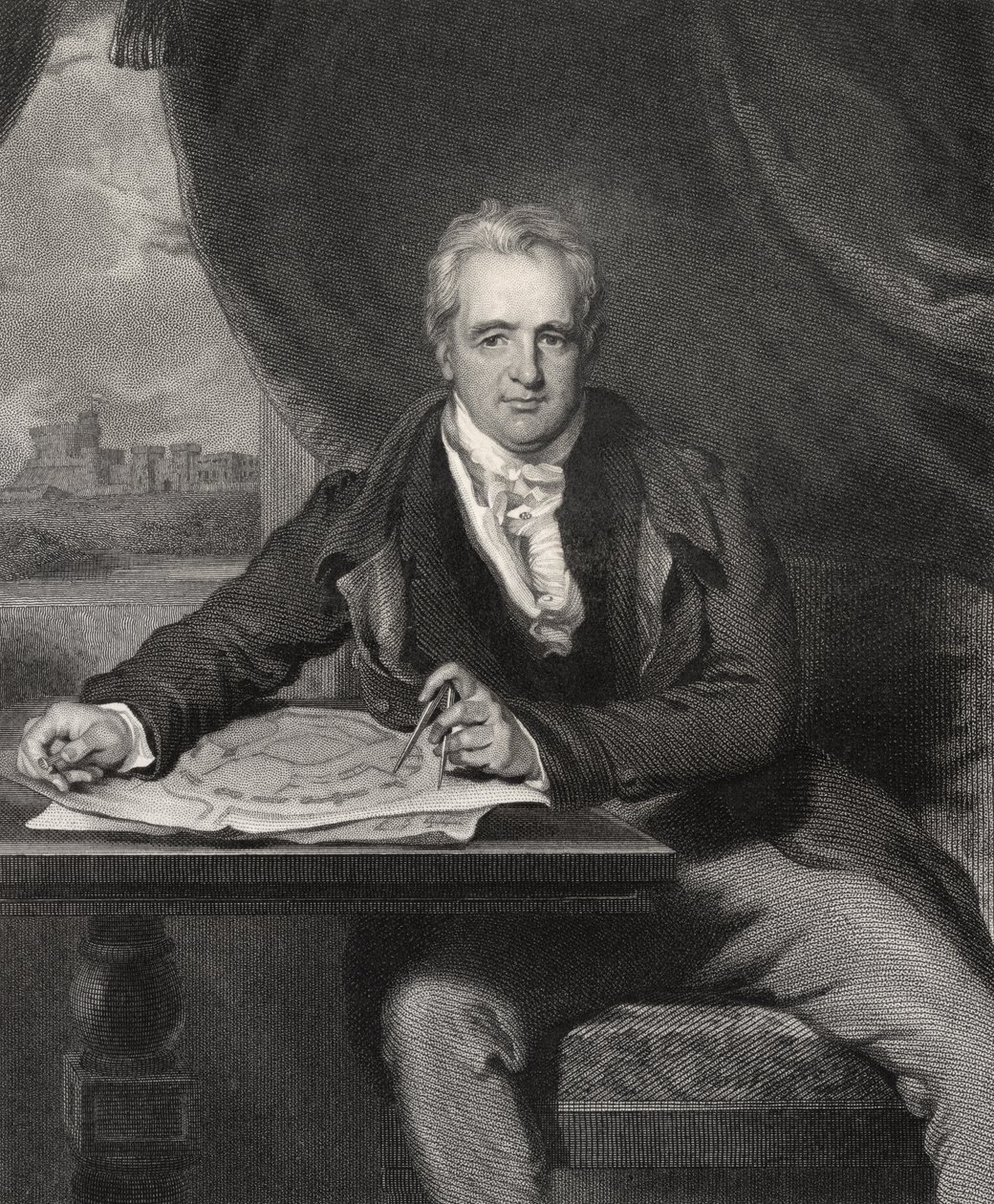 Sir Jeffry Wyatville, gravé par H. Robinson, de 
