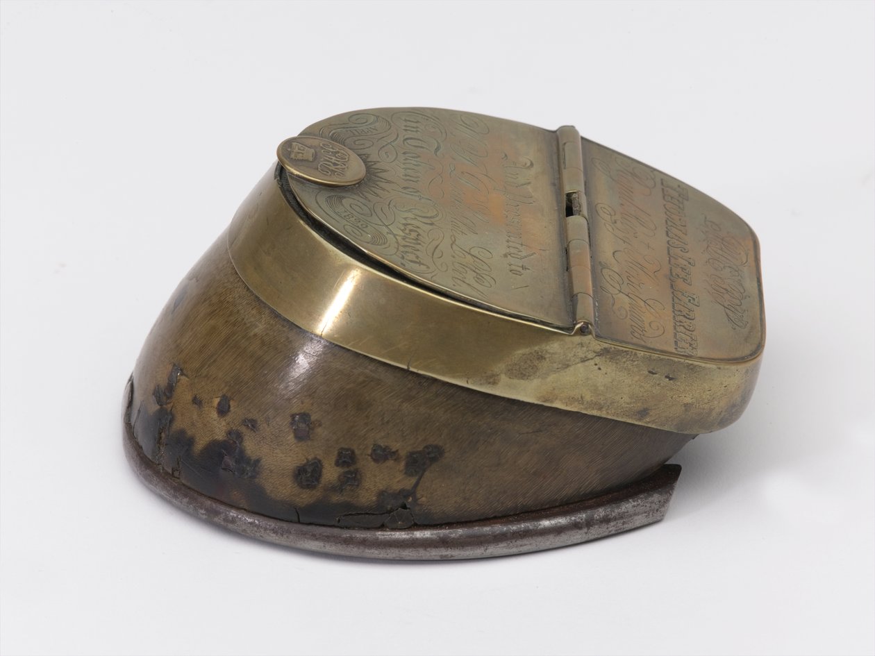 Encrier sabot de cheval appartenant au capitaine William Tyrwhitt Drake, Royal Horse Guards, vers 1829 - Thomas Lee