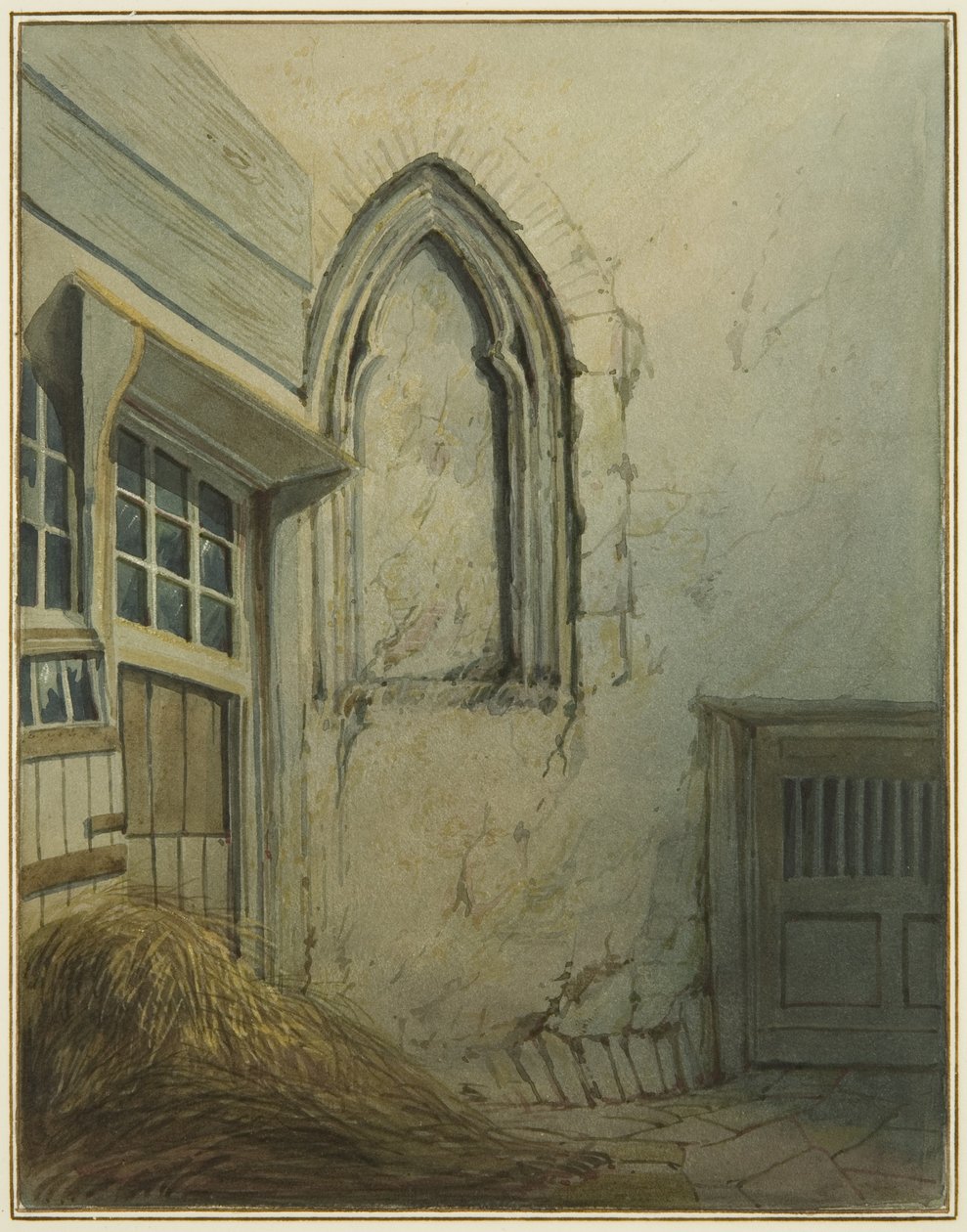 Une petite cour adjacente à un passage de Baldwin Street à St Nicholas Street - Thomas Leeson the Elder Rowbotham
