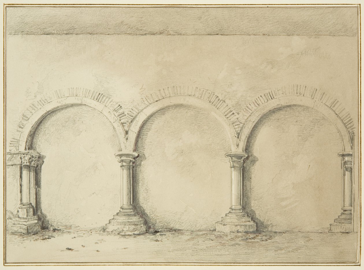 Arches et colonnes dans les locaux de Mereweather entre Nicholas Street et Corn Street - Thomas Leeson the Elder Rowbotham