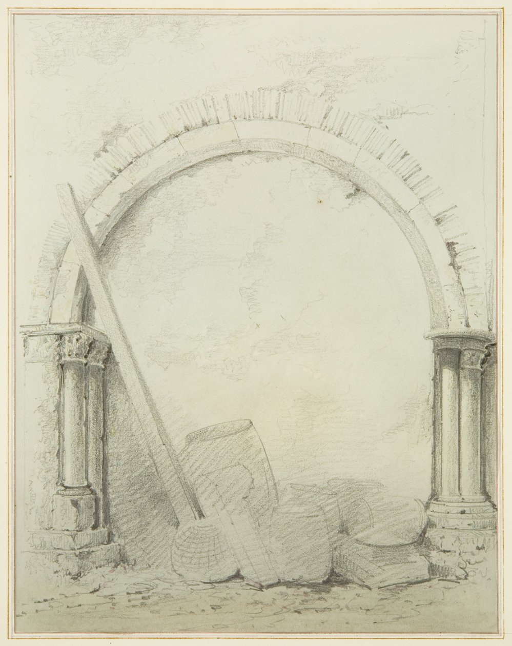 Arches et colonnes dans les locaux de Mereweather entre Nicholas Street et Corn Street - Thomas Leeson the Elder Rowbotham
