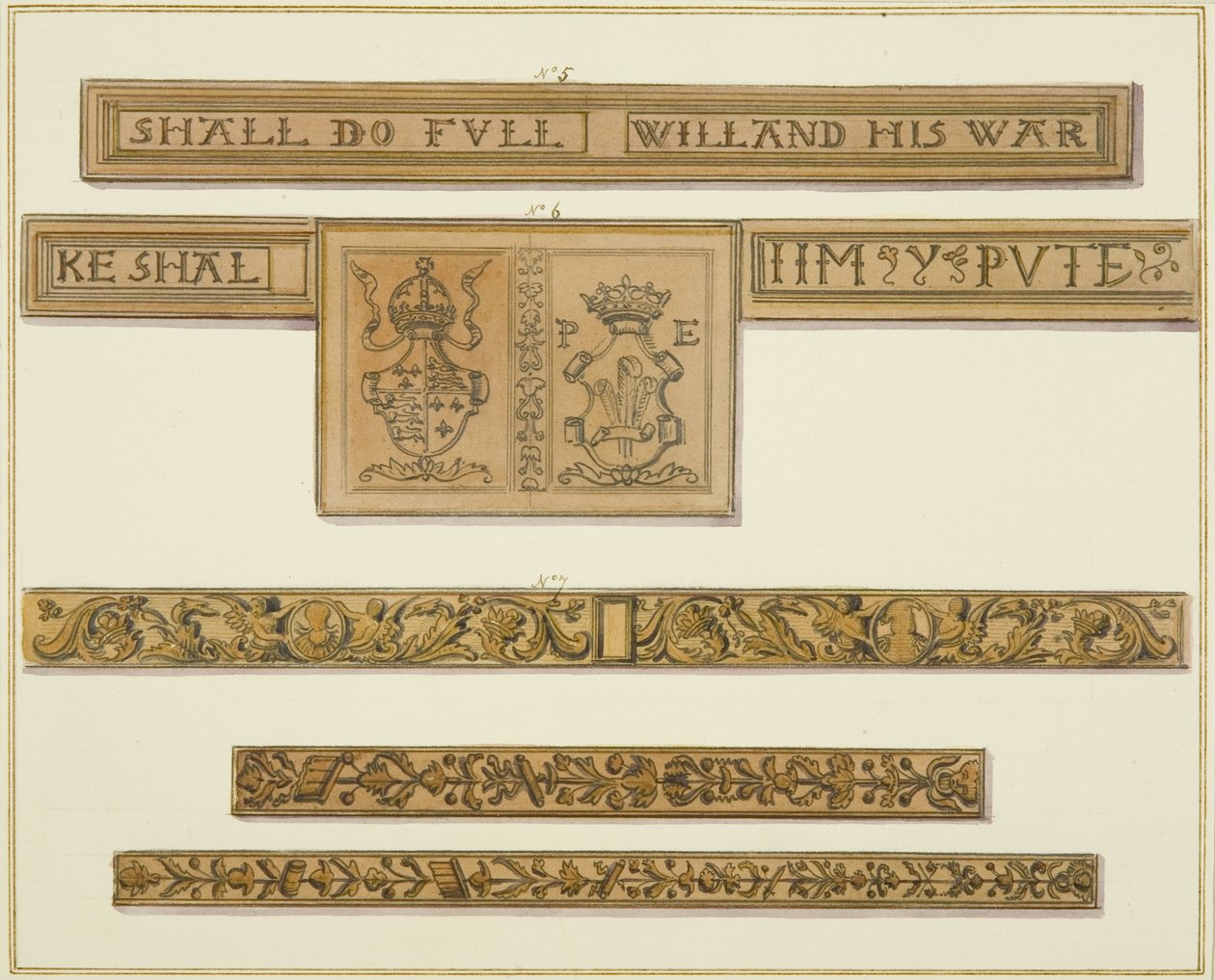 Frises sculptées et armoiries du 46 Baldwin Street - Thomas Leeson the Elder Rowbotham