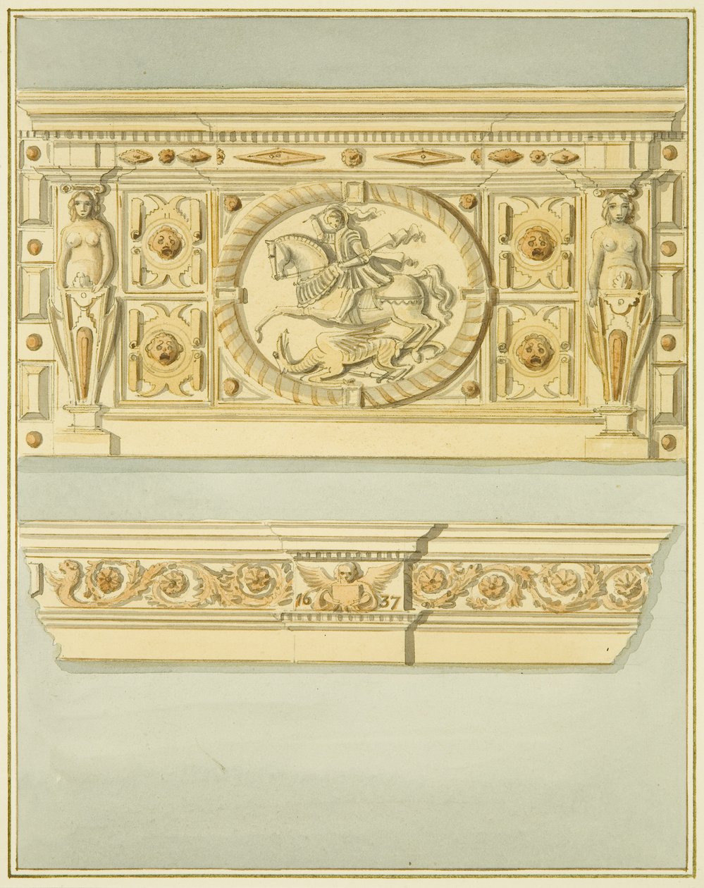 Cheminée au 6 Redcliffe Street, datée de 1637 - Thomas Leeson the Elder Rowbotham