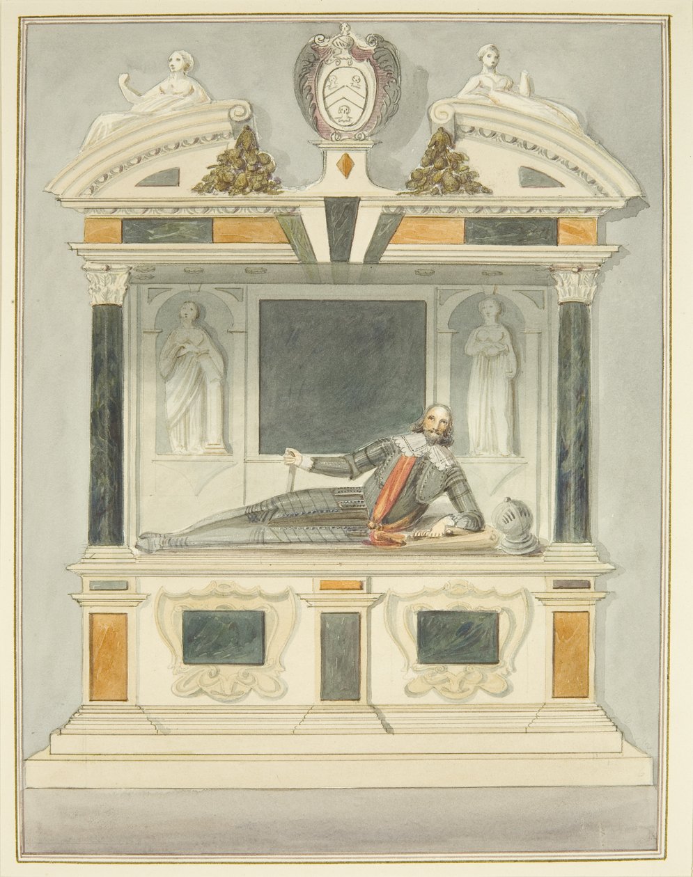 Effigie de Sir Charles Vaughan dans la cathédrale de Bristol - Thomas Leeson the Elder Rowbotham