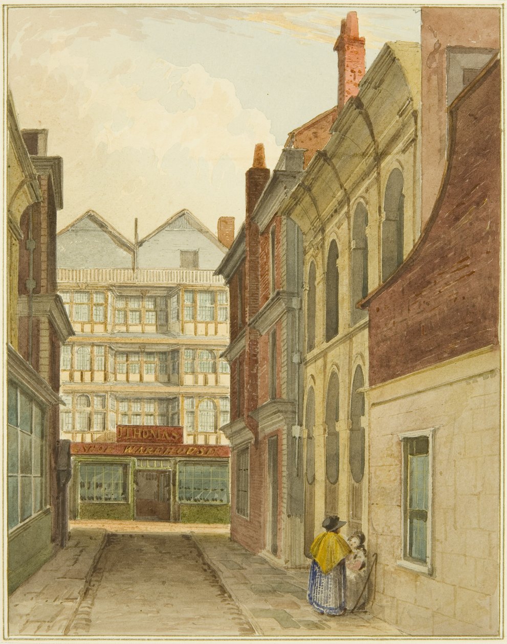 Rue Mary-le-Port vue du marché aux fromages - Thomas Leeson the Elder Rowbotham