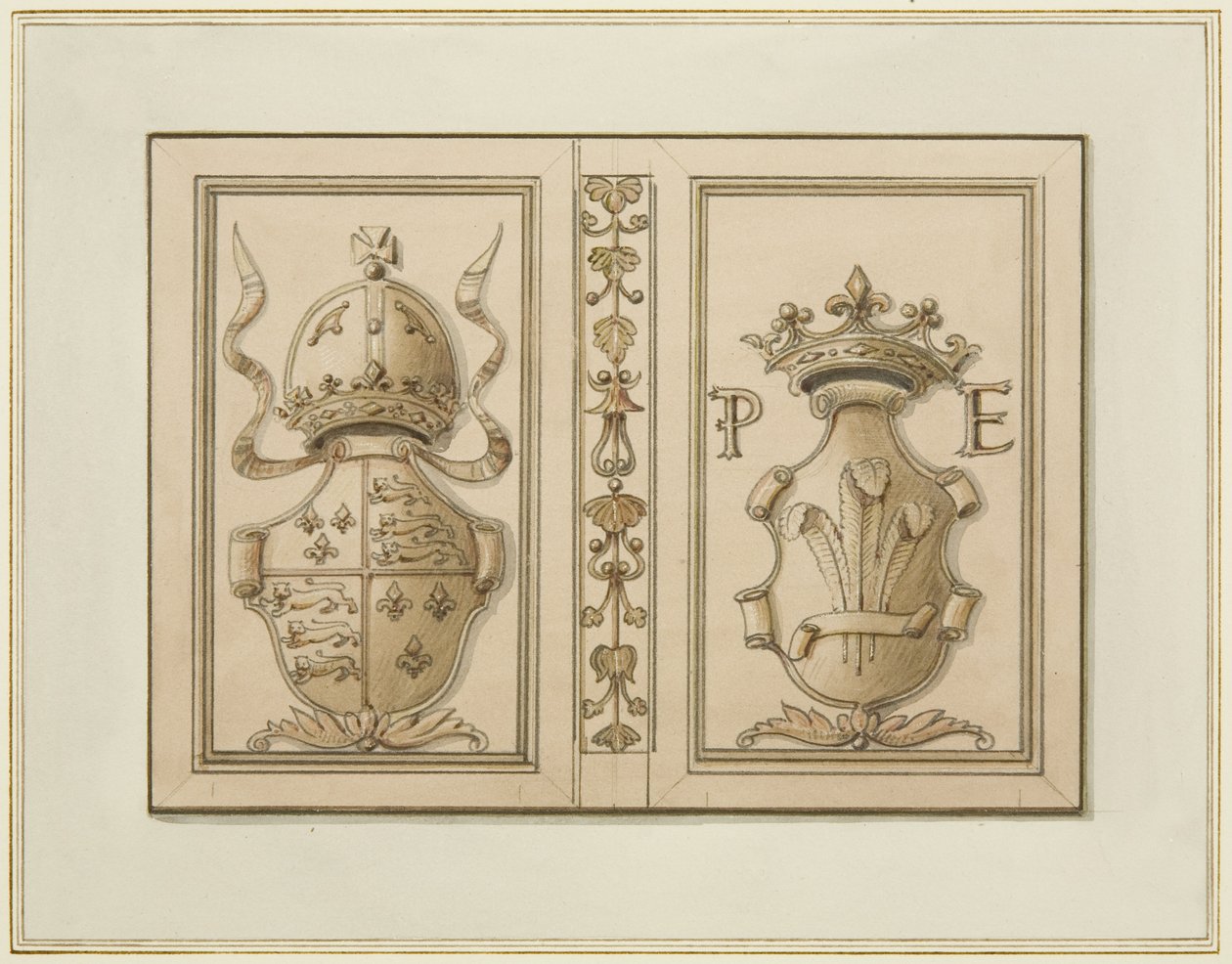 Armoiries royales du 46 Baldwin Street - Thomas Leeson the Elder Rowbotham