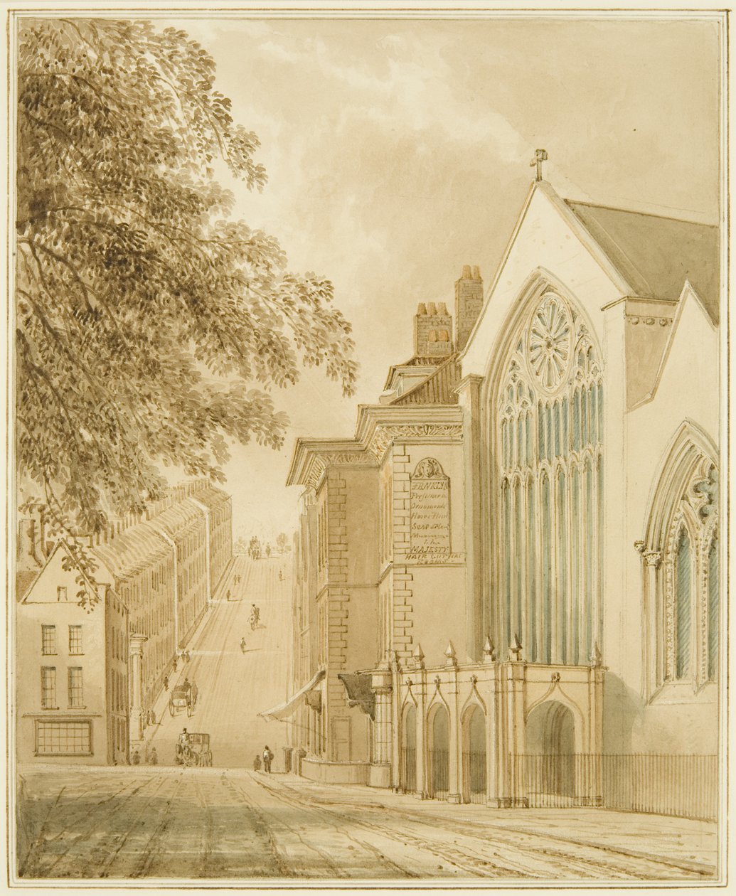 Saint-Marc, la chapelle du maire, avec vue sur Park Street - Thomas Leeson the Elder Rowbotham