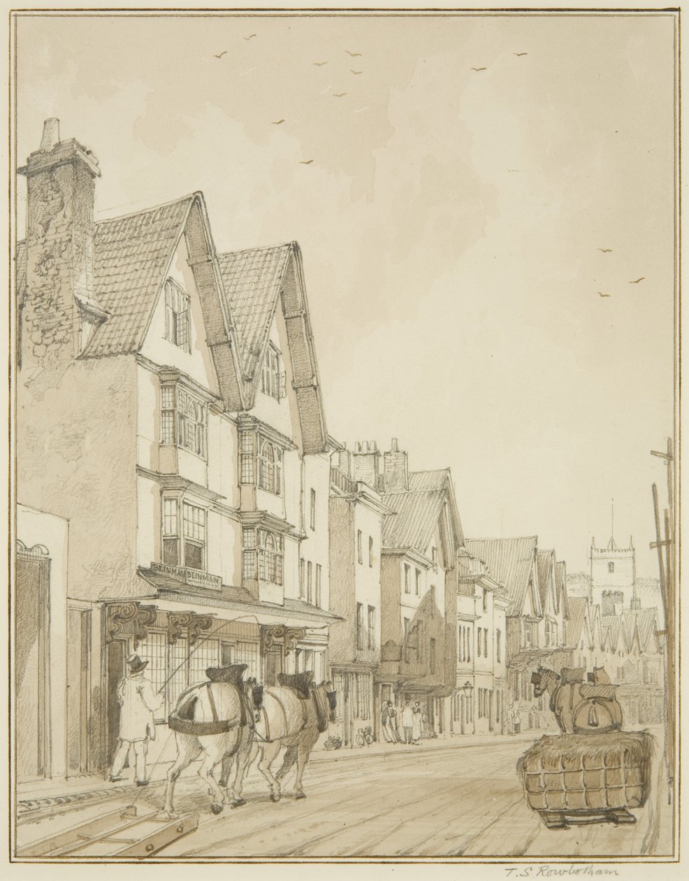Temple Street, regardant vers le nord - Thomas Leeson the Elder Rowbotham
