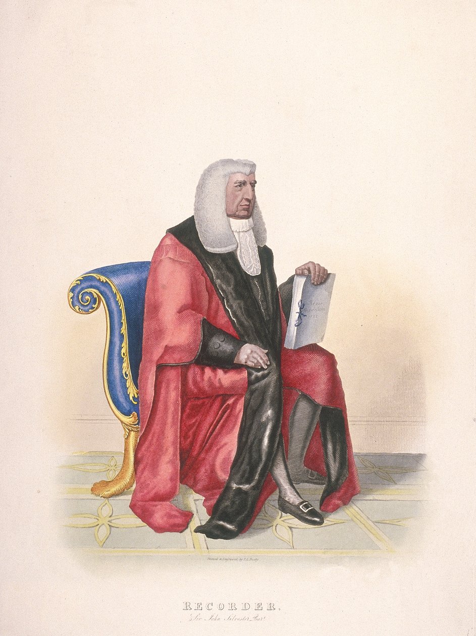 Greffier de la ville de Londres, Sir John Silvester, en costume civique, 1825 - Thomas Lord Busby