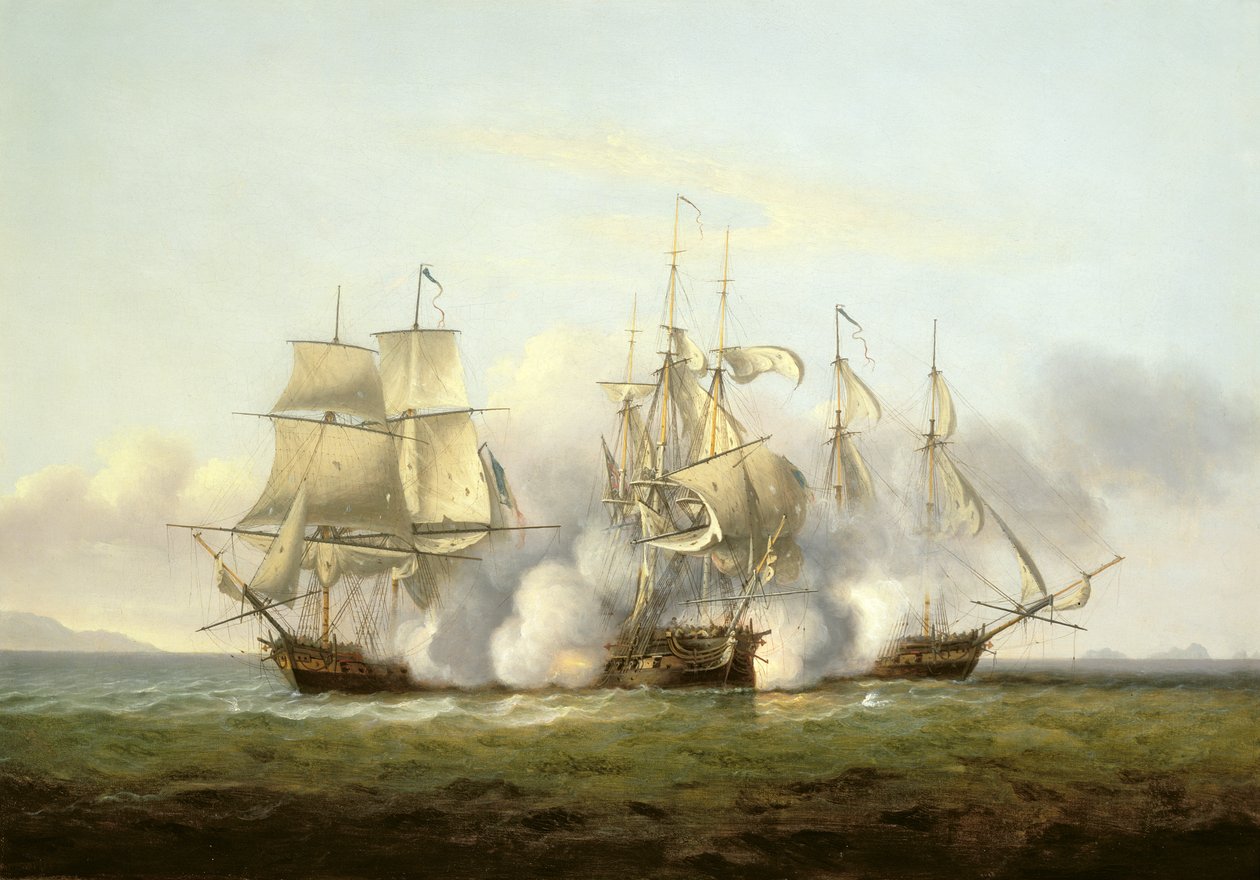HMS Gore en action avec les bricks français 