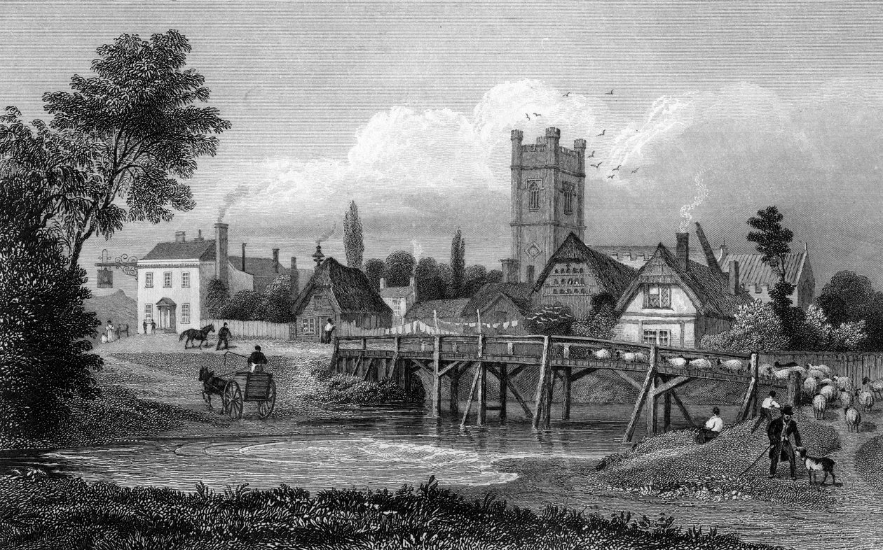 Easton, près de Great Dunmow, Essex, gravé par Henry Adlard, 1832 - Thomas Mann Baynes