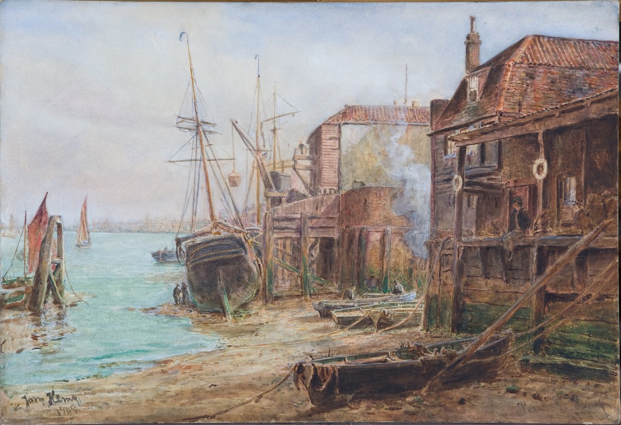 Un coin du vieux Greenwich - Thomas Marie Madawaska Hemy