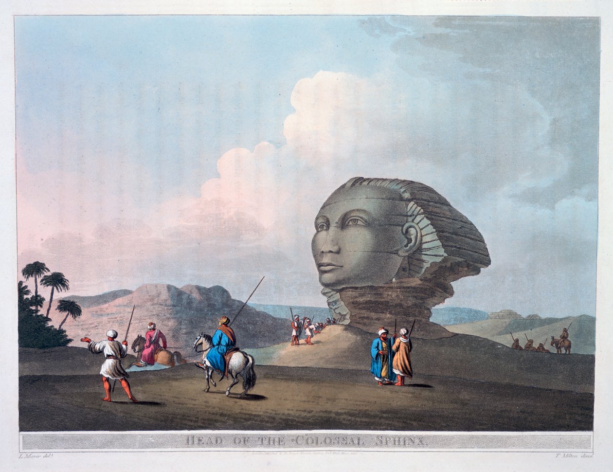 Tête du Sphinx colossal, Gizeh, Égypte, 1801 - Thomas Milton
