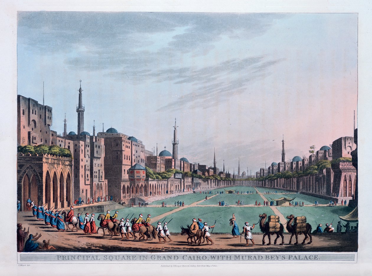 Place principale au Grand Caire, avec le palais de Murad Bey - Thomas Milton