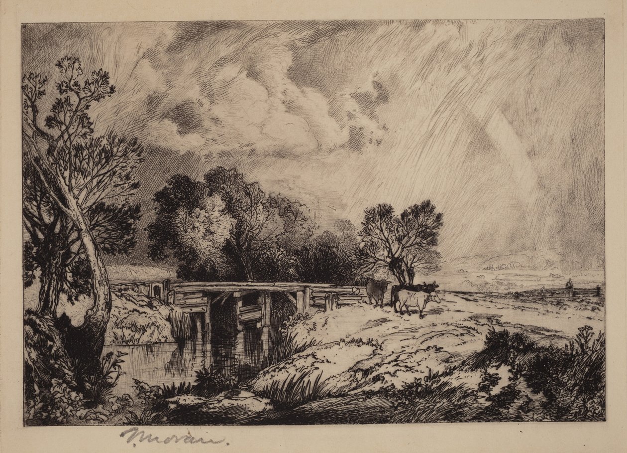 Un pont rustique - Thomas Moran