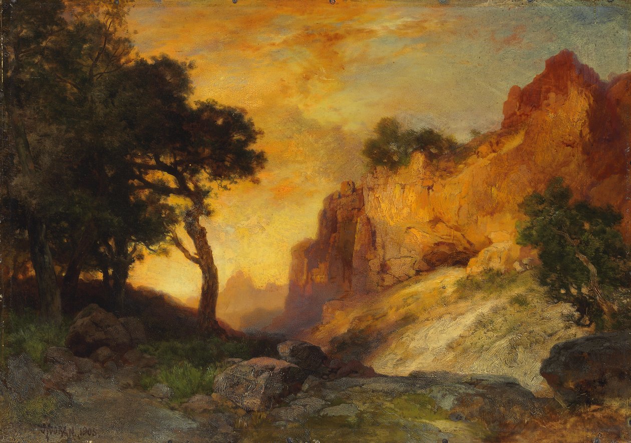 Un canyon latéral, Grand Canyon, Arizona, 1905 - Thomas Moran