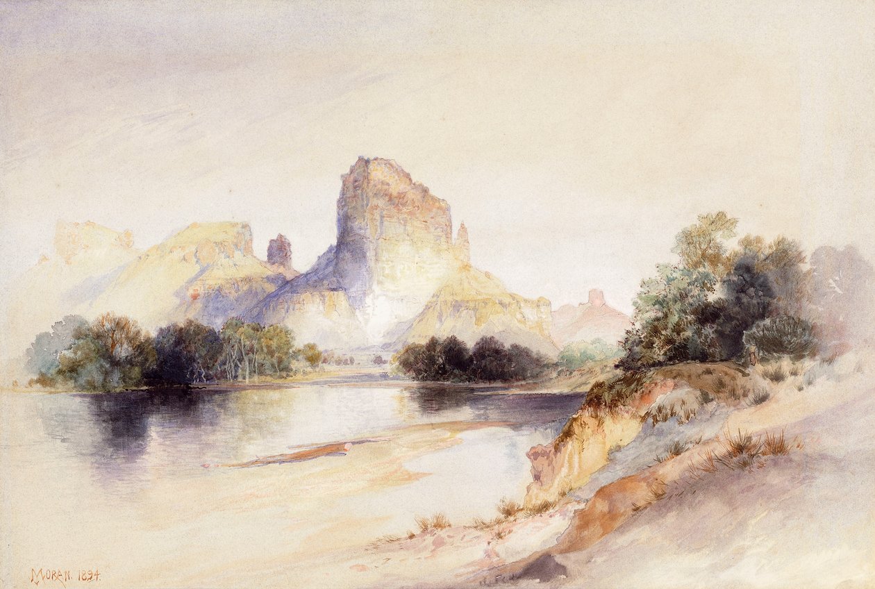 Castle Butte, Green River, Wyoming, 1894 - Thomas Moran