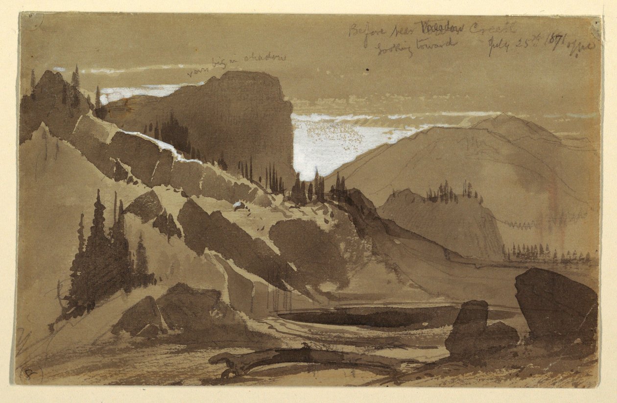 Dessin, près de Meadow Creek, Utah, 25 juillet 1871 - Thomas Moran