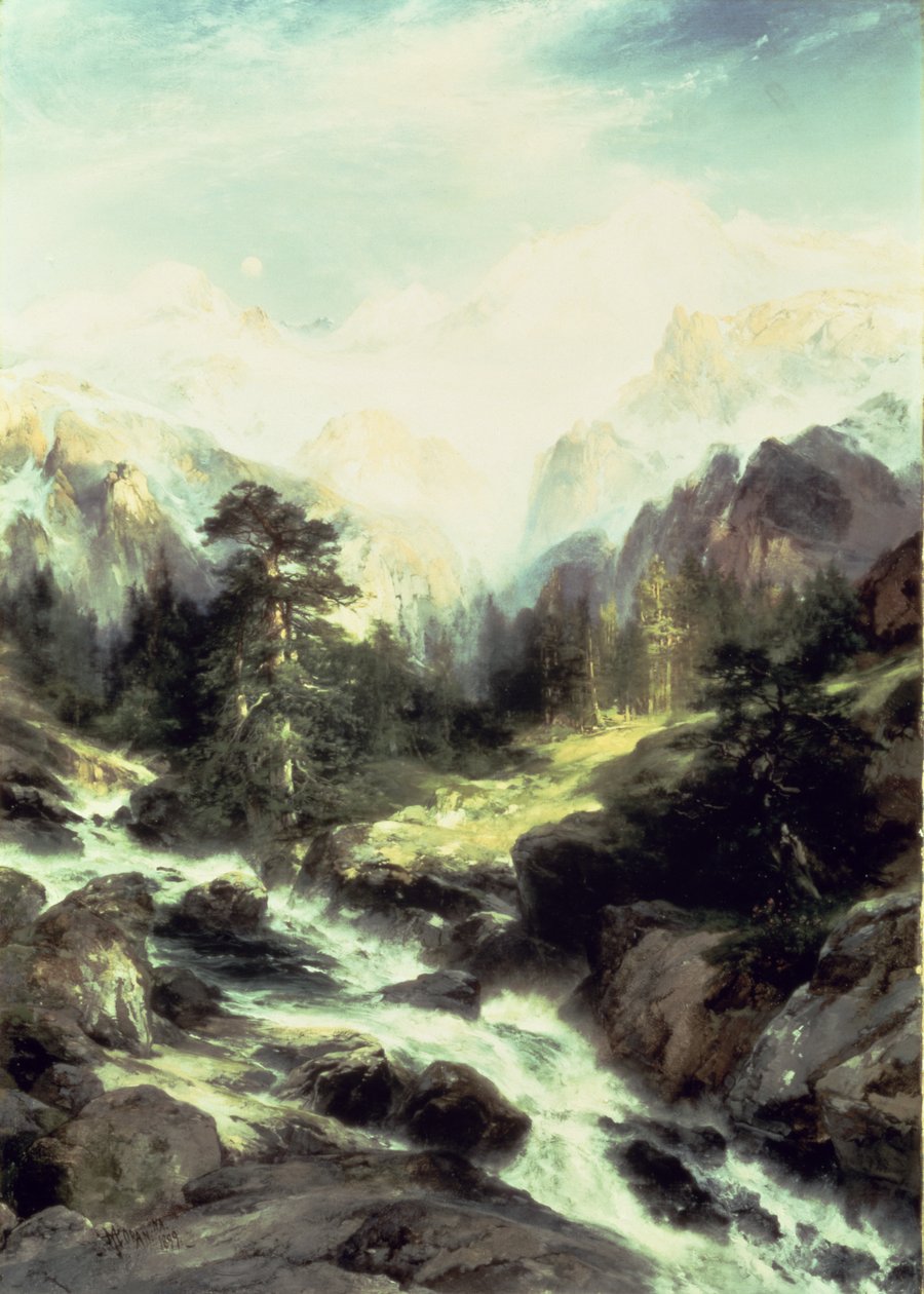 Dans la chaîne Teton, 1899 - Thomas Moran