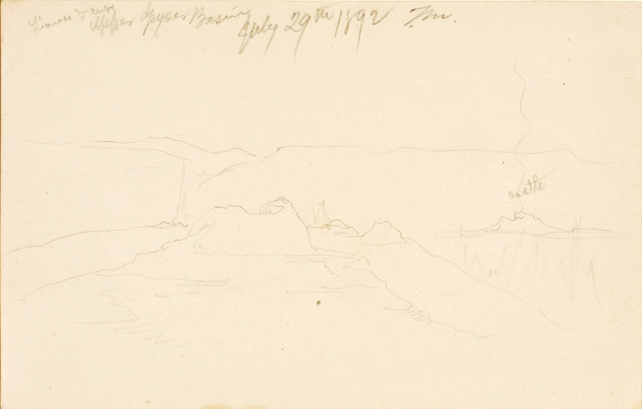 Lionne et lionceaux, bassin supérieur du Geyser - Thomas Moran