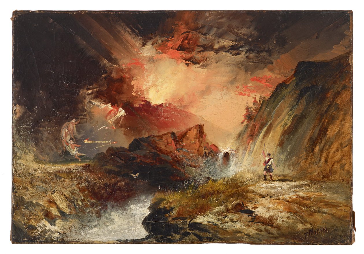 Macbeth et les sorcières (peut-être Fantaisie des Highlands) - Thomas Moran