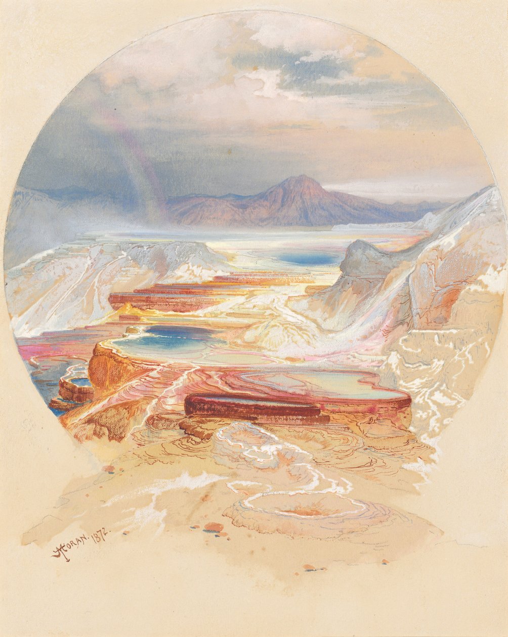 Terrasse Minerva, Yellowstone - Thomas Moran