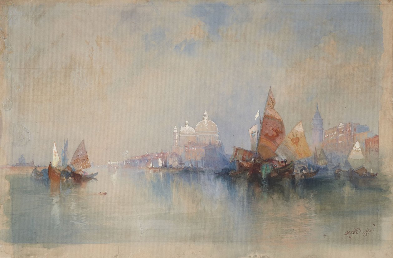 Venise : la lagune en direction de Santa Maria della Salute - Thomas Moran