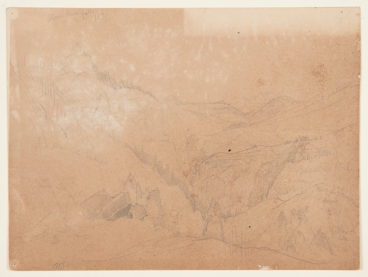 Yellowstone, au-dessus des chutes de la tour - Thomas Moran