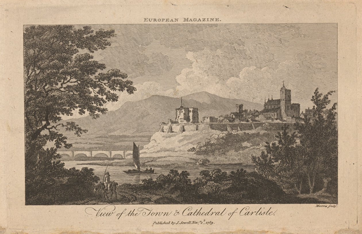 Vue de la ville et de la cathédrale de Carlisle - Thomas Morris