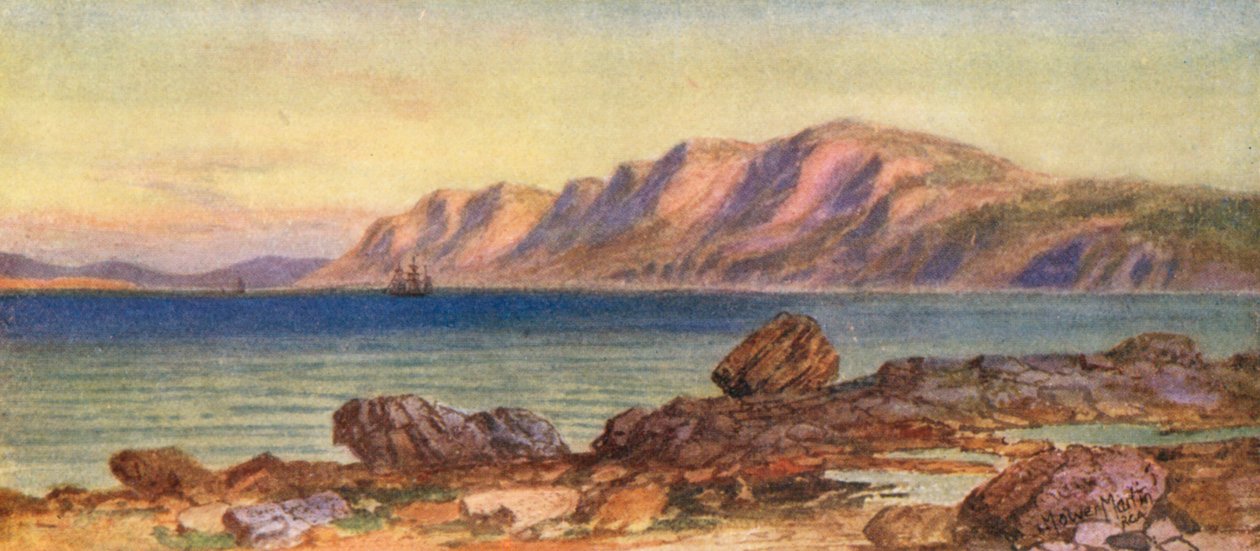 Cape Porcupine, Gut of Canso, Cape Breton (lithographie couleur) - Thomas Mower Martin