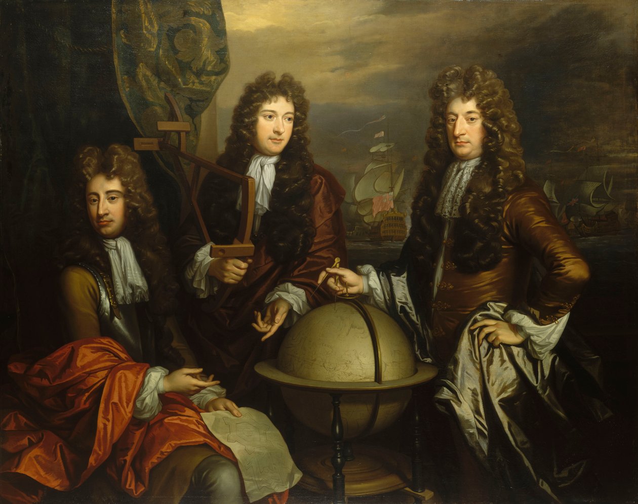 John Benbow (1653-1702), Sir Ralph Delavalle (circa 1645-1707) et Thomas Phillips (circa 1635-1693) - Thomas Murray