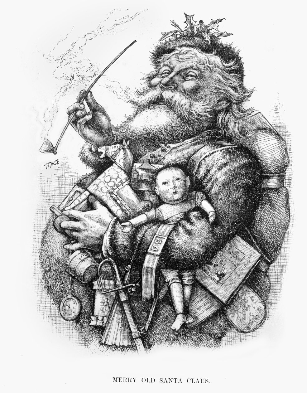 Joyeux vieux Père Noël, gravé par l