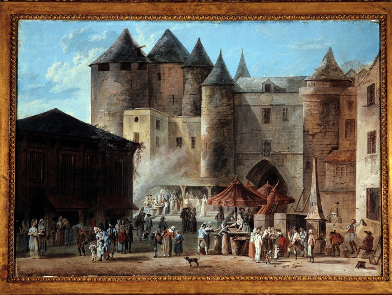 Place du Grand Châtelet à Paris Scène de rue à l