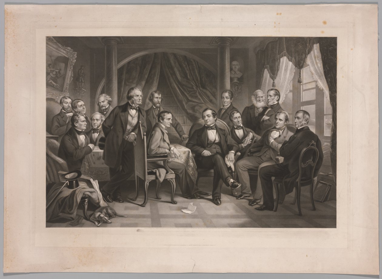 Washington Irving et ses amis littéraires à Sunnyside, 1864 - Thomas Oldham Barlow