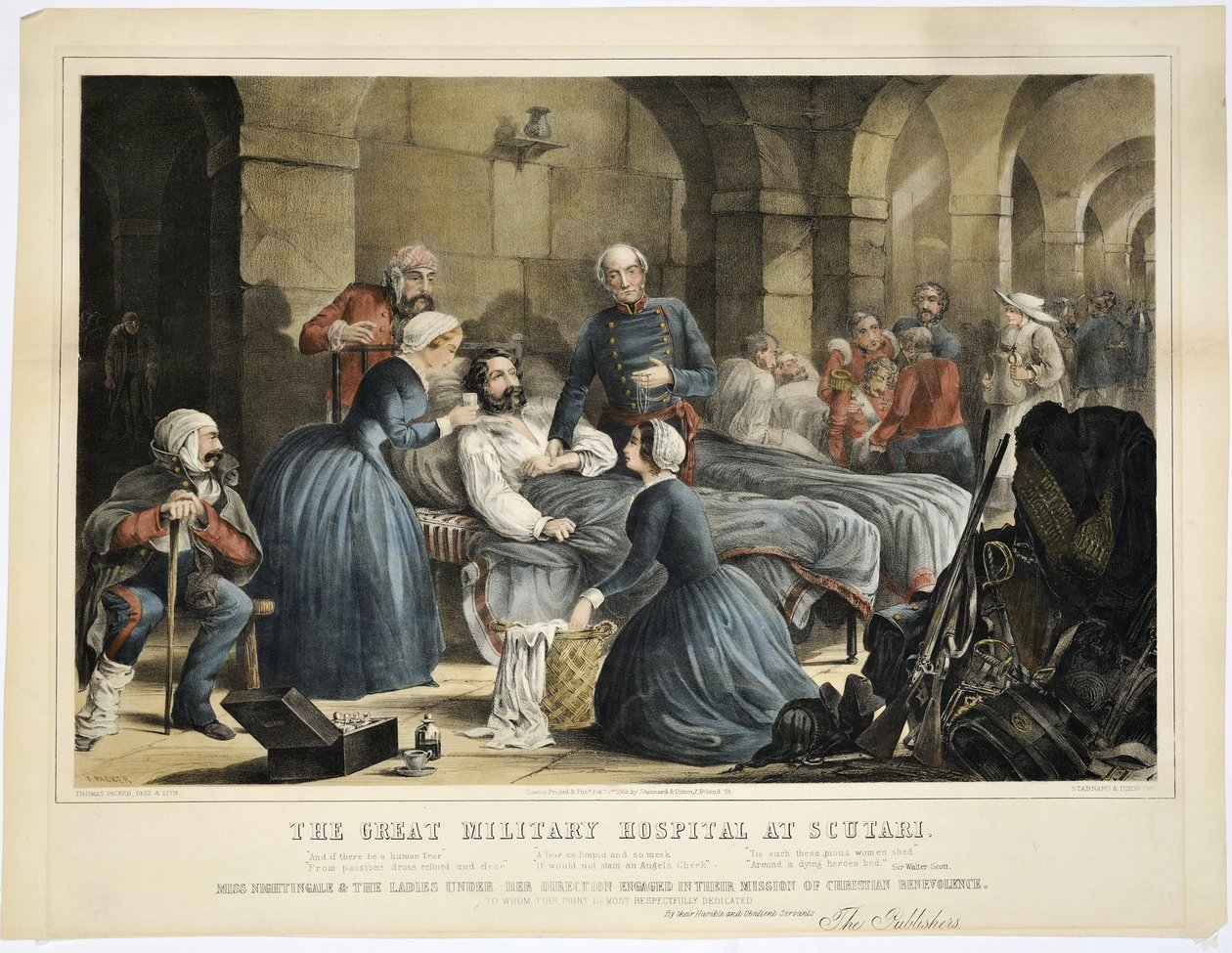 Le grand hôpital militaire de Scutari, imprimé par Stannard und Dixon, 24 février 1855 - Thomas Packer