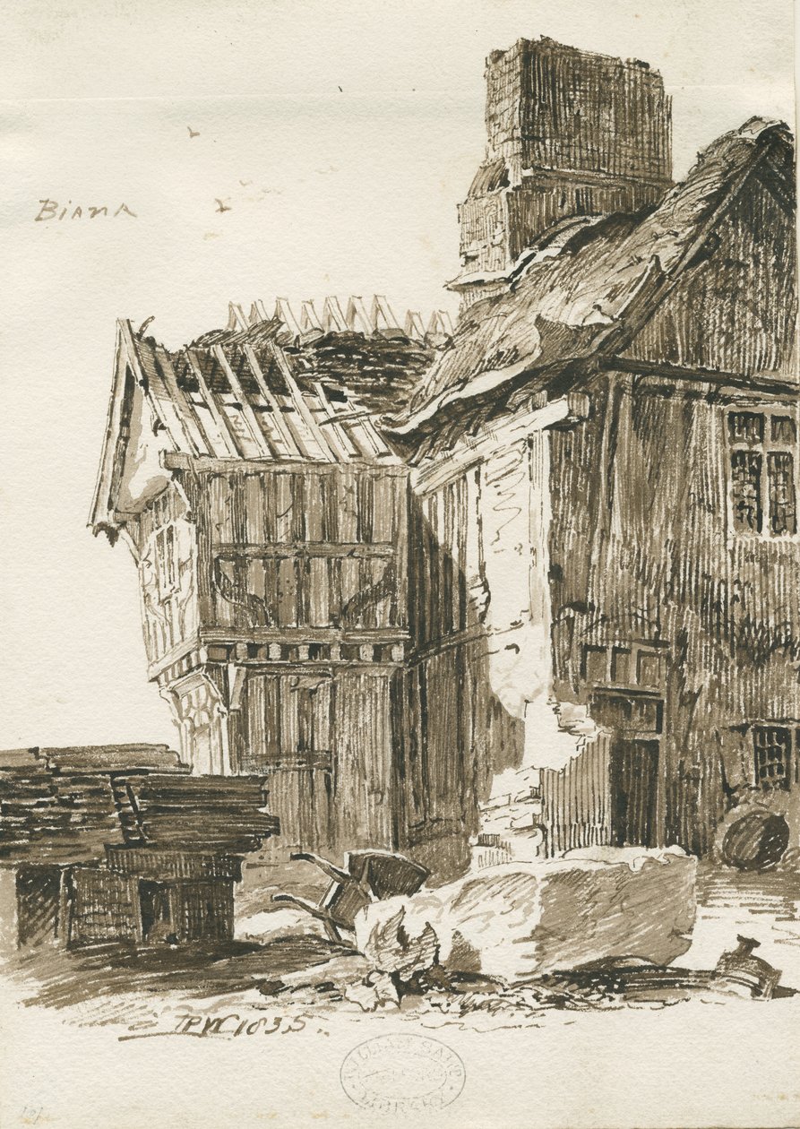 Eccleshall - Biana Hall, 1835 - Thomas Peploe Wood
