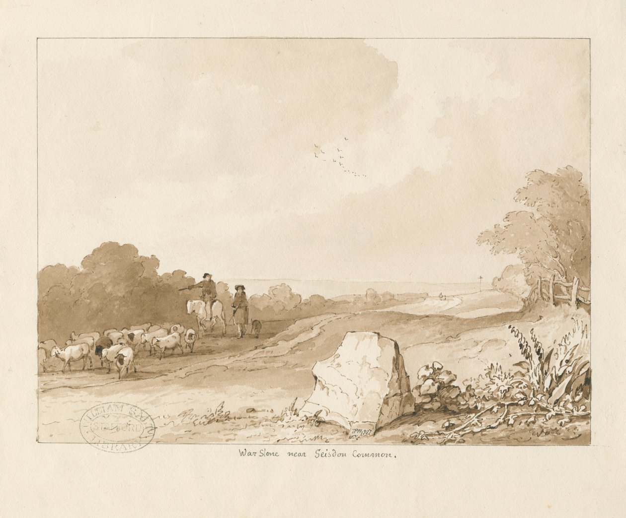 Trysull - "Pierre de guerre près de Seisdon Common" - Thomas Peploe Wood