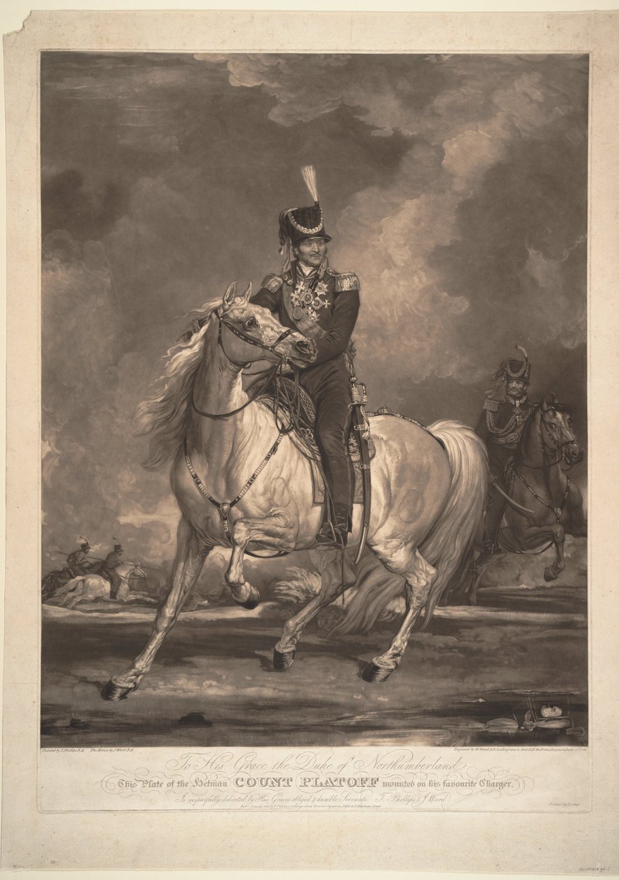 Portrait du comte Matvei Ivanovich Platov 1757-1818, 1815 - Thomas Phillips