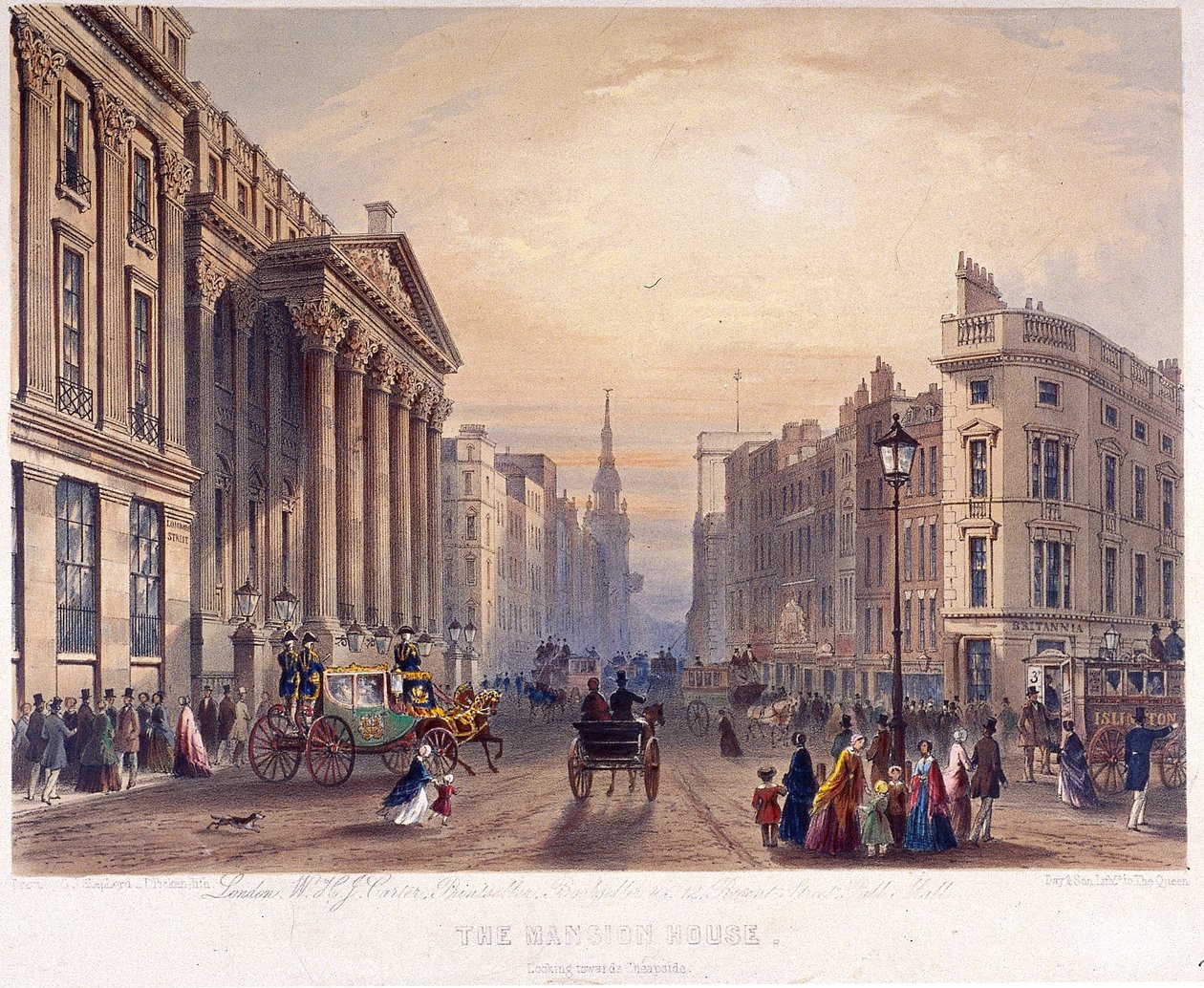 Extérieur de Mansion House, Londres - Thomas Picken