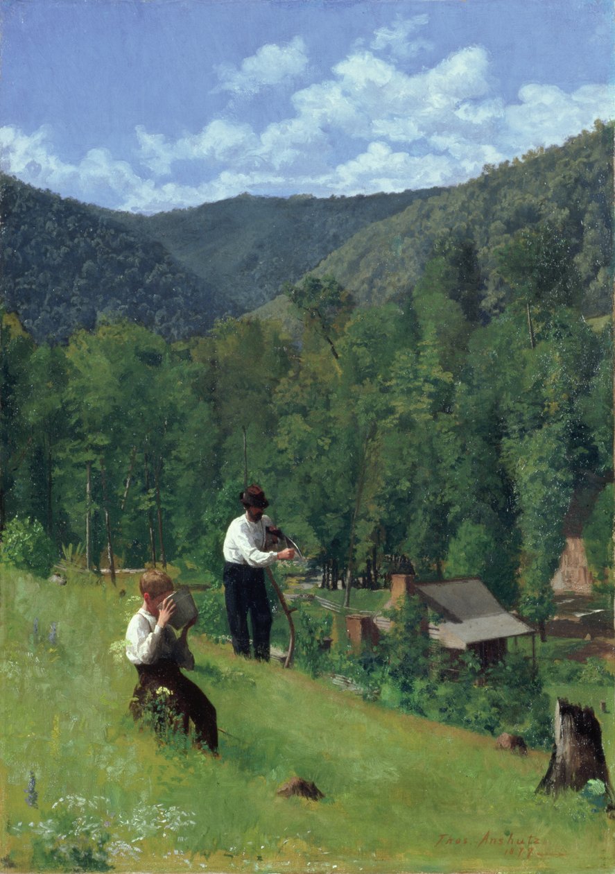 Le fermier et son fils à la moisson, 1879 - Thomas Pollock Anschutz