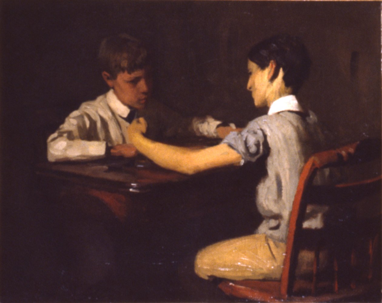 Joueurs de dames - Thomas Pollock Anshutz