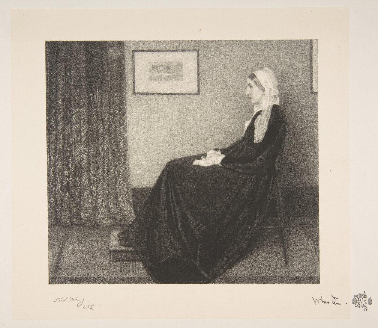 Arrangement en Gris et Noir : Portrait de la Mère de l
