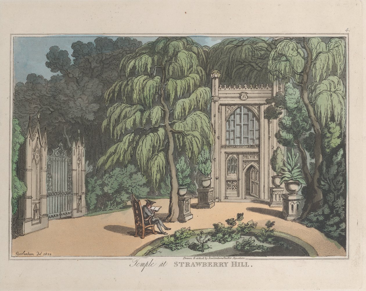 Temple à Strawberry Hill, de Sketches from Nature, 1822 - ThomasThomas Rowlandson, Joseph Constantine Stadler Thomas Rowlandson, Joseph Constantine Stadler