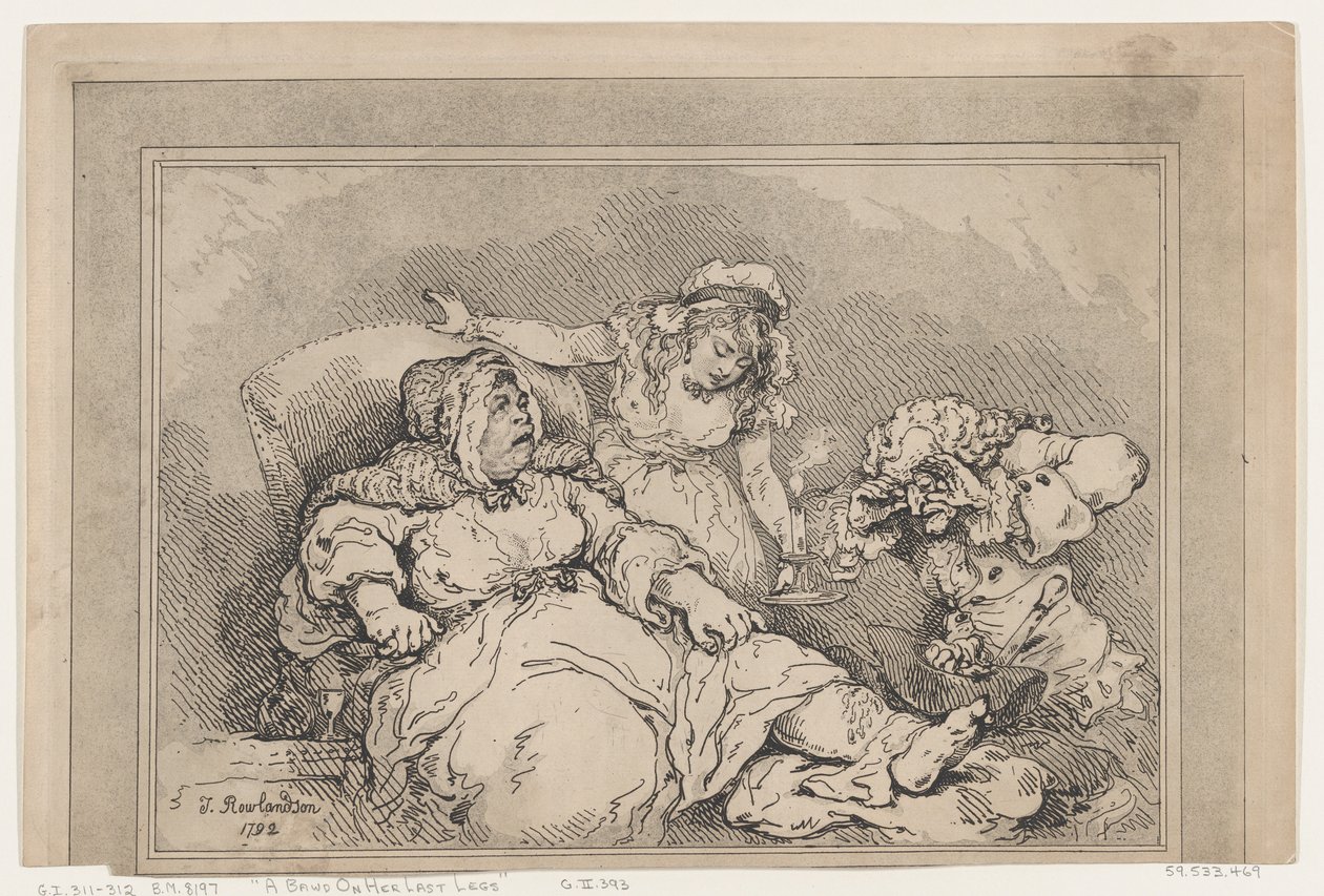 Une maquerelle sur ses dernières jambes, 1792 - Thomas Rowlandson
