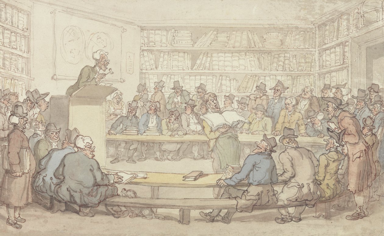 Une vente aux enchères de livres - Thomas Rowlandson