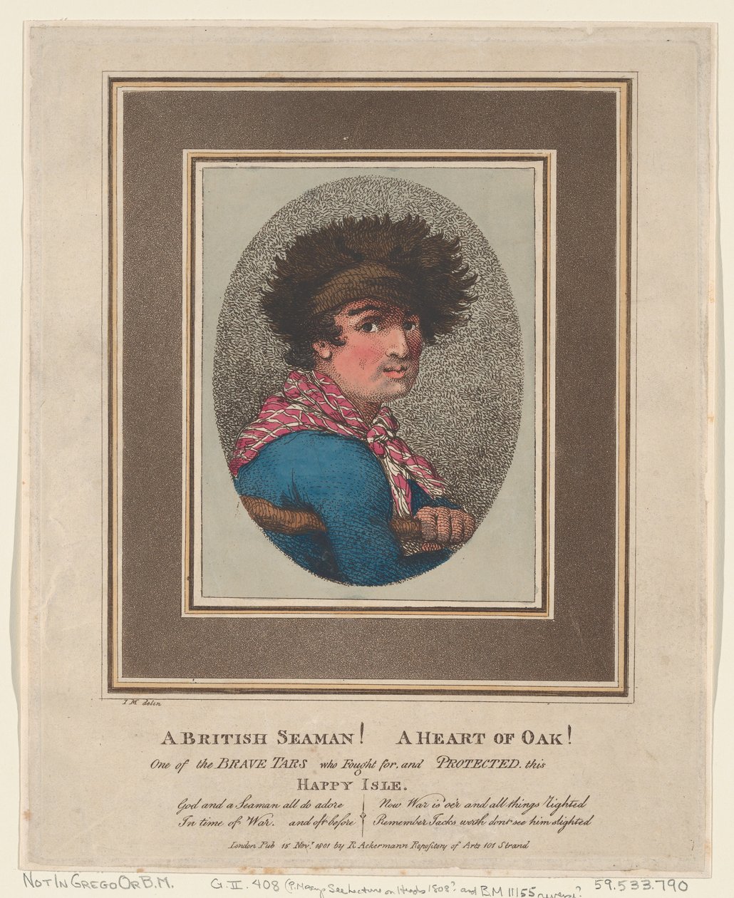 Un marin britannique ! Un cœur de chêne !, 15 novembre 1801 - Thomas Rowlandson