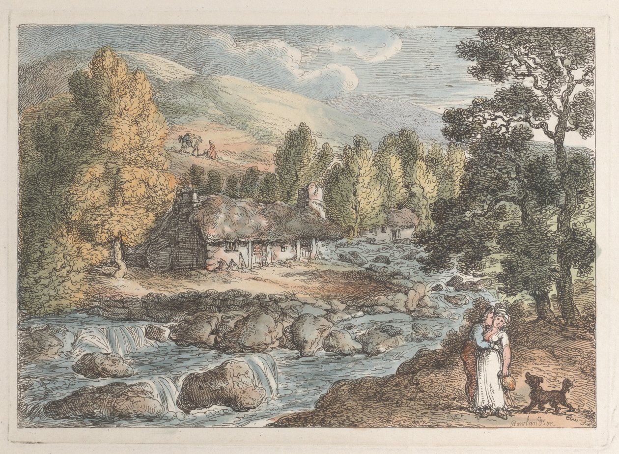 Une cascade en Cornouailles - Thomas Rowlandson