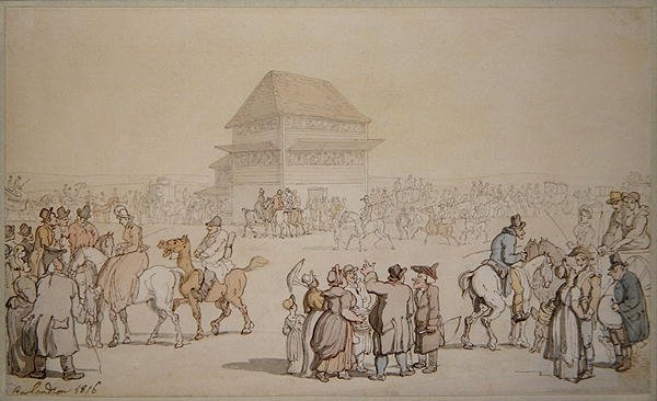 Une réunion de course bondée - Thomas Rowlandson