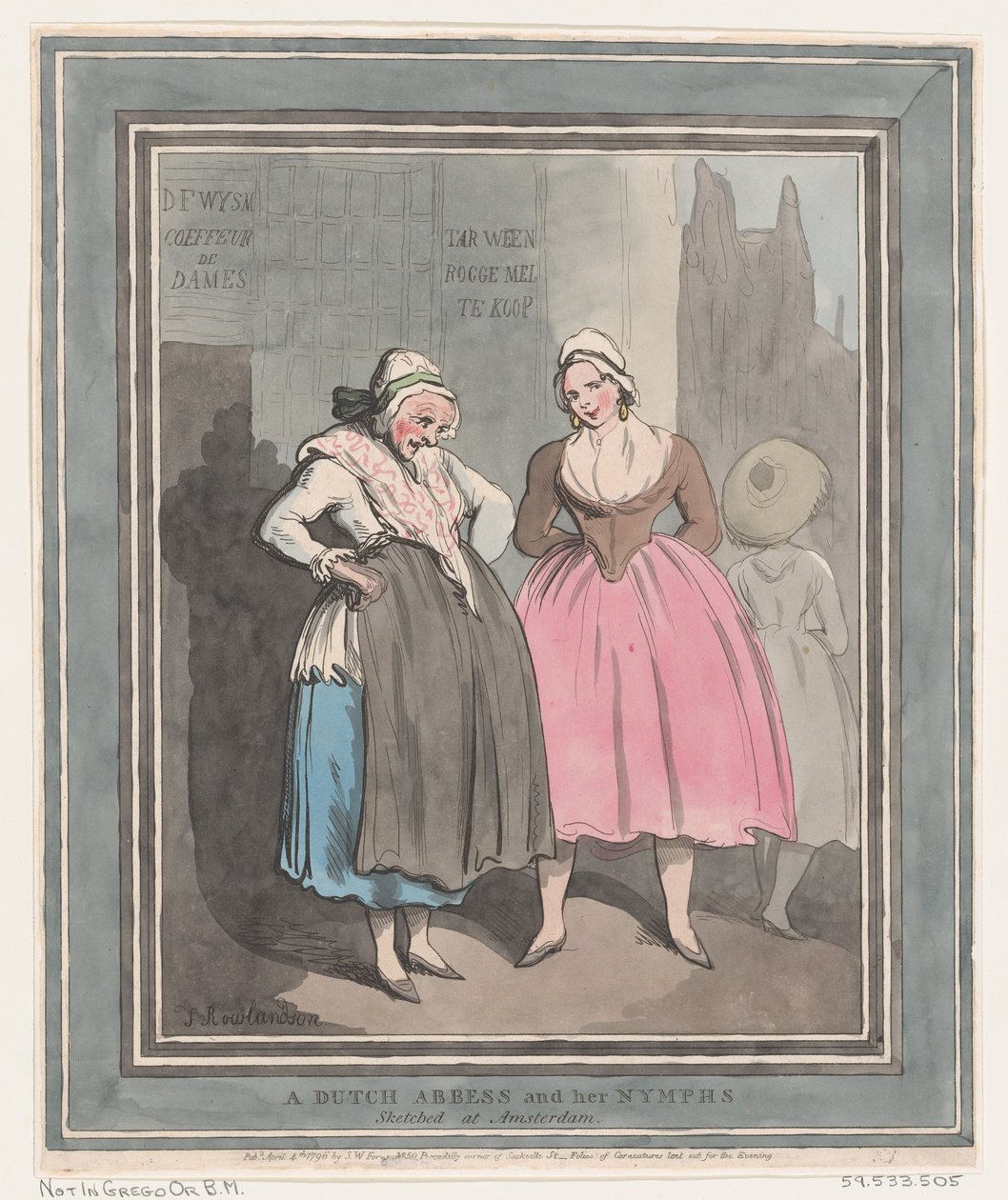 Une Abbesse Hollandaise et ses Nymphes, 4 avril 1796 - Thomas Rowlandson