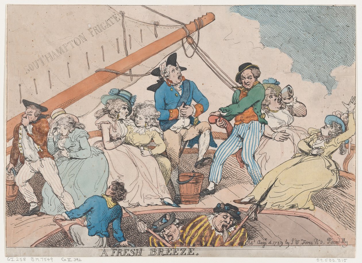 Une brise fraîche, 4 août 1789 - Thomas Rowlandson